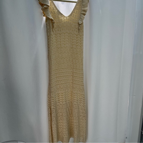 Jessica Simpson Women’s Ocean Crochet Cream Maxi Dress Large - Picture 10 of 11